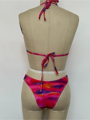 Draped Ruched Pink Multi thumbnail 4