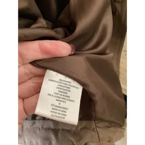 GB Studded Faux Suede Moto Jacket Women‎ M Brown NWT Cropped Biker thumbnail 7