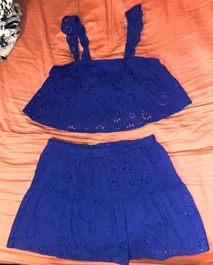 Blue Floral Skirt and top set thumbnail 1