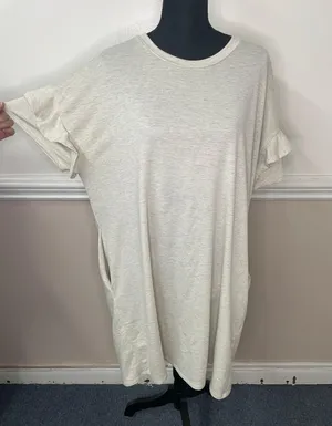 Luna E. T-shirt Dress with Ruffle Sleeve Size Large thumbnail 1