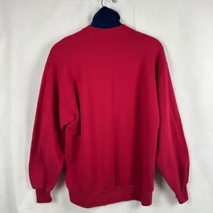 Vintage 90sGopher Sport Sweatshirt Teddy Bear Sunflower Women Large Burgundy USA thumbnail 4