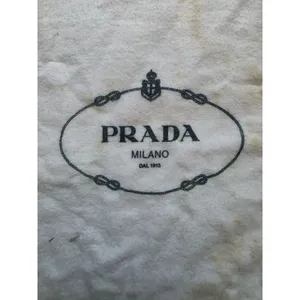 Prada Milano Dust Bag Cotton Storage Pouch 8.5x12" STAINED thumbnail 2