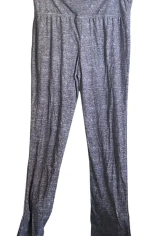 Super soft Gray High-Waisted fold over Leggings size medium thumbnail 1