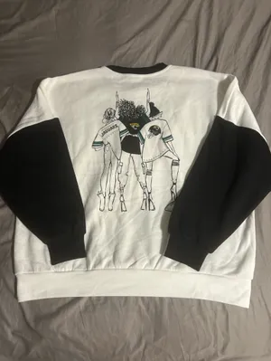 NFL White and Black Jacksonville Jaguars Crewneck Sweatshirt Size XXL thumbnail 4