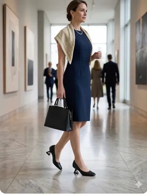 Katy Perry Collections Black Square-Toe Leather Pumps thumbnail 6