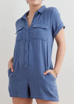 Aerie Collard Softest Utility Relaxed Romper thumbnail 1