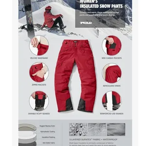 TSLA Womens‎ Insulated Snow Pants Black Waterproof Ski Snowboard XKB90-KLB Small thumbnail 5