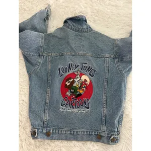 Vintage Warner Bros Looney‎ Tunes jean denim jacket M thumbnail 2