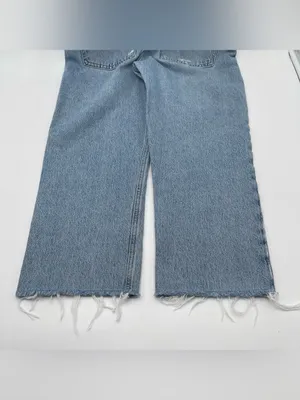 AGOLDE 90s Pinch Frayed Hem High Rise Straight Cropped Denim Jeans Sz 29 *READ* thumbnail 7