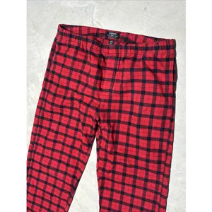 Filson Men's Red & Black Plaid Lounge Pajama Pants 2XL Cotton Blend Heavy Thick thumbnail 2