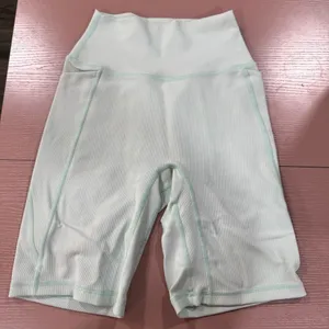 Senita Light Blue Ribbed Biker Shorts XS thumbnail 1