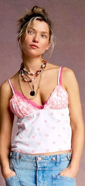 The Free People Ariana Ost At The Market Necklace Neon Yellow/Pink NWT thumbnail 1