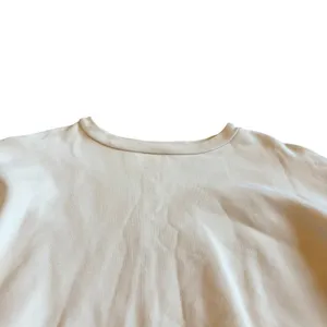 Reformation Cream Cropped Length Pullover Sweater Crew Neck Size Small Women's thumbnail 2