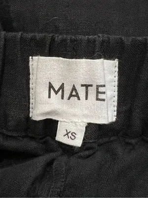 Mate the Label Black 100% Linen Wide Leg Crop Pant Size XS thumbnail 5