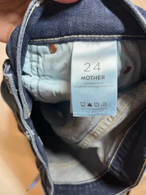 Mother dark wash straight leg jeans size 24 thumbnail 2