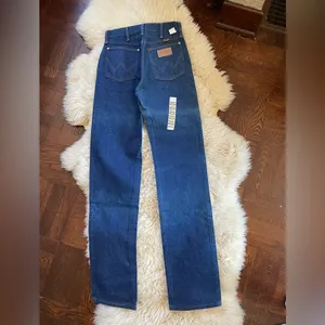 Deadstock vtg Wrangler denim 90s vintage jeans long inseam classic fit loose fit thumbnail 4