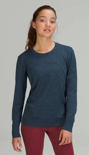 Lululemon Swiftly Relaxed Long Sleeve Shirt True Navy Iron Blue Small thumbnail 1