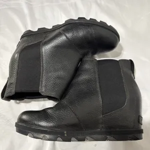 SOREL Boots Womens Sz 10 Black Joan of Arctic Wedge II Chelsea Ankle Pull On thumbnail 5