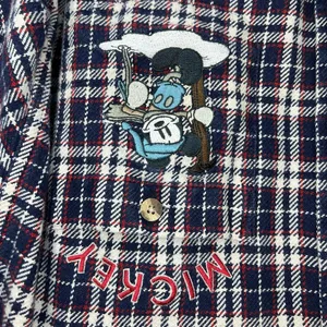 Disney Vintage Mickey plaid shirt thumbnail 2