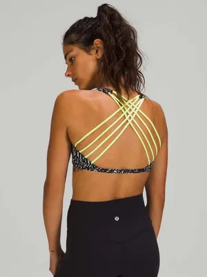 Lululemon Free to Be Bra Wild *Light Support, A/B Cup - Speckle Trail Black Multi / Highlight Yellow 6 thumbnail 5