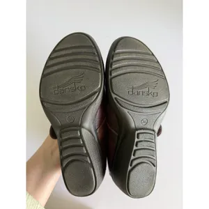 Dansko Womens Adelle Mary Jane Shoes Size 36 6 Burgundy Red Leather Wedge‎ Heels thumbnail 8