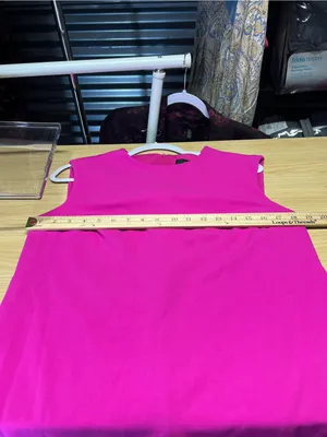 Maia Bright Pink Ruffle Hem Sleeveless Dress Size 6 thumbnail 11
