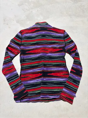 Vintage Lauren Ralph Lauren active Multicolor Stripe Half-Zip Top medium thumbnail 7