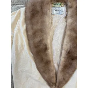 Vintage Cameron Classics Cashmere Cardigan‎ Max Azen Mink Fur Collar Cream/Beige thumbnail 16