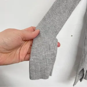Romeo & Juliet Couture Grey Mock Neck Tunic Sweater Womens S Pockets Oversized thumbnail 3