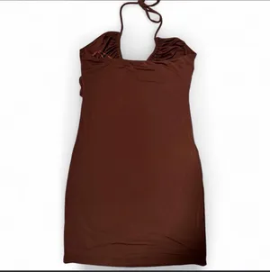 Brown halter garage dress thumbnail 2