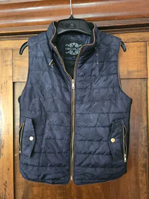 O Chocolate Black Quilted Puffer Vest Large thumbnail 1