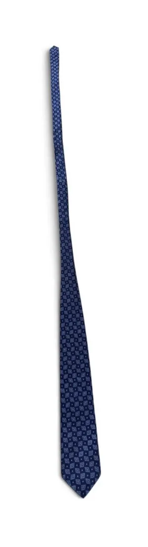 Brooks Brothers Men’s Tie Navy Blue Geometric Makers and Merchants 59.5” thumbnail 1
