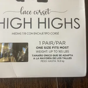 Corset Top Black Thigh High Stockings thumbnail 4