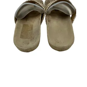 Jack Rogers‎ Jacks Flat Sandals Women 7 Gold Metallic Whipstitch Rondelle Preppy thumbnail 6