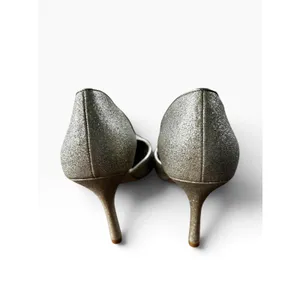 Anne Klein Akzya Pumps Size 10 Gold Silver Glitter D'Orsay Pointed Toe Stiletto thumbnail 4