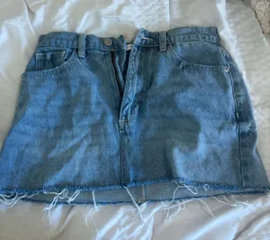 XS Altar'd State Jean Skirt thumbnail 1