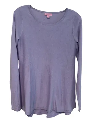 Lilly Pulitzer Lavender Fine Gauge Knit Long Sleeve Tunic Top Size Small thumbnail 2