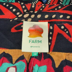 Farm Rio Tiered Maxi Skirt Womens XS Multicolor Good Pom Pom Trim Tropical thumbnail 2