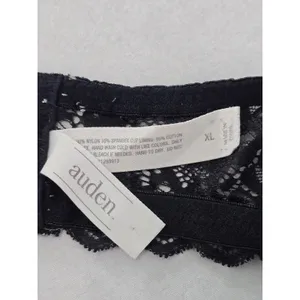 Auden Black Romantic Boudoir Bridal Cottage Lingerie Feminine Lace Bralette XL thumbnail 6