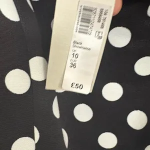 River Island Black And White‎ Polka Dot Belted Dress Size 6 thumbnail 8