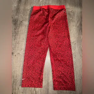 NIKE Pro Dri-Fit Red Capri Compressions thumbnail 8