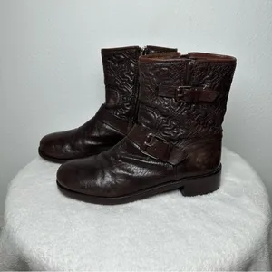 Tory Burch Chrystie Biker Boots Moto Bikercore Quilted Leather thumbnail 3