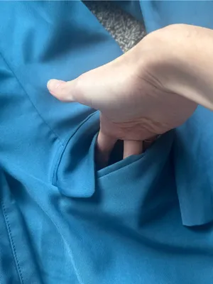 Greylin Teal-Blue Double-Breasted Relaxed Blazer thumbnail 6