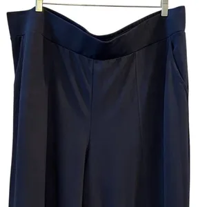 Isaac Mizrahi Women's 2XL Tall Navy Wide-Leg‎ Pants High Waist Casual thumbnail 3