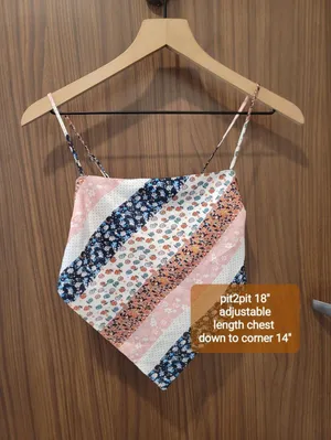 Princess Polly Chelina Bandana Tie Back Patchwork Y2K Top 4 thumbnail 3