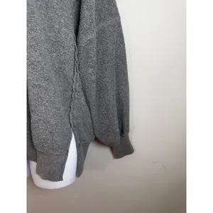 American Eagle‎ Seriously Huggable Sherpa Oversized Sweatshirt Gray XS thumbnail 4