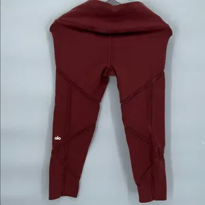 Alo Yoga High Waist Sculpt Mesh Leggings Rust Brown Size M thumbnail 5