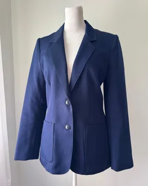 Vintage ‘80s Panther Navy Blue Single Breasted Blazer thumbnail 1