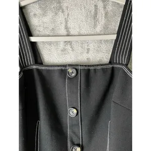 Eri + Ali Anthropologie Structured Button Front Contrast Stitch‎ Fitted Tank Top thumbnail 2