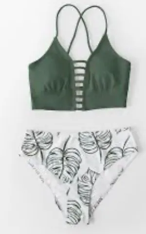 NWT CUPSHE high waisted bikini  thumbnail 1